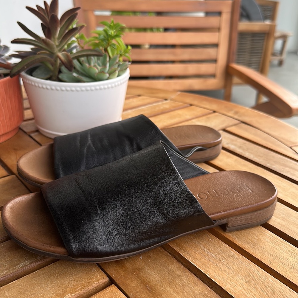 BUENO black leather slide sandals (37) ✨ - Picture 4 of 6
